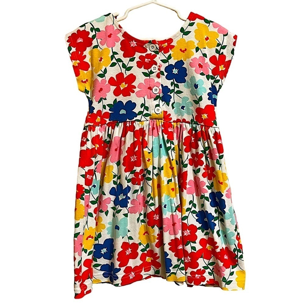 Hanna Andersson Short Sleeve Bright Colors Floral Dress Size 110 or 5